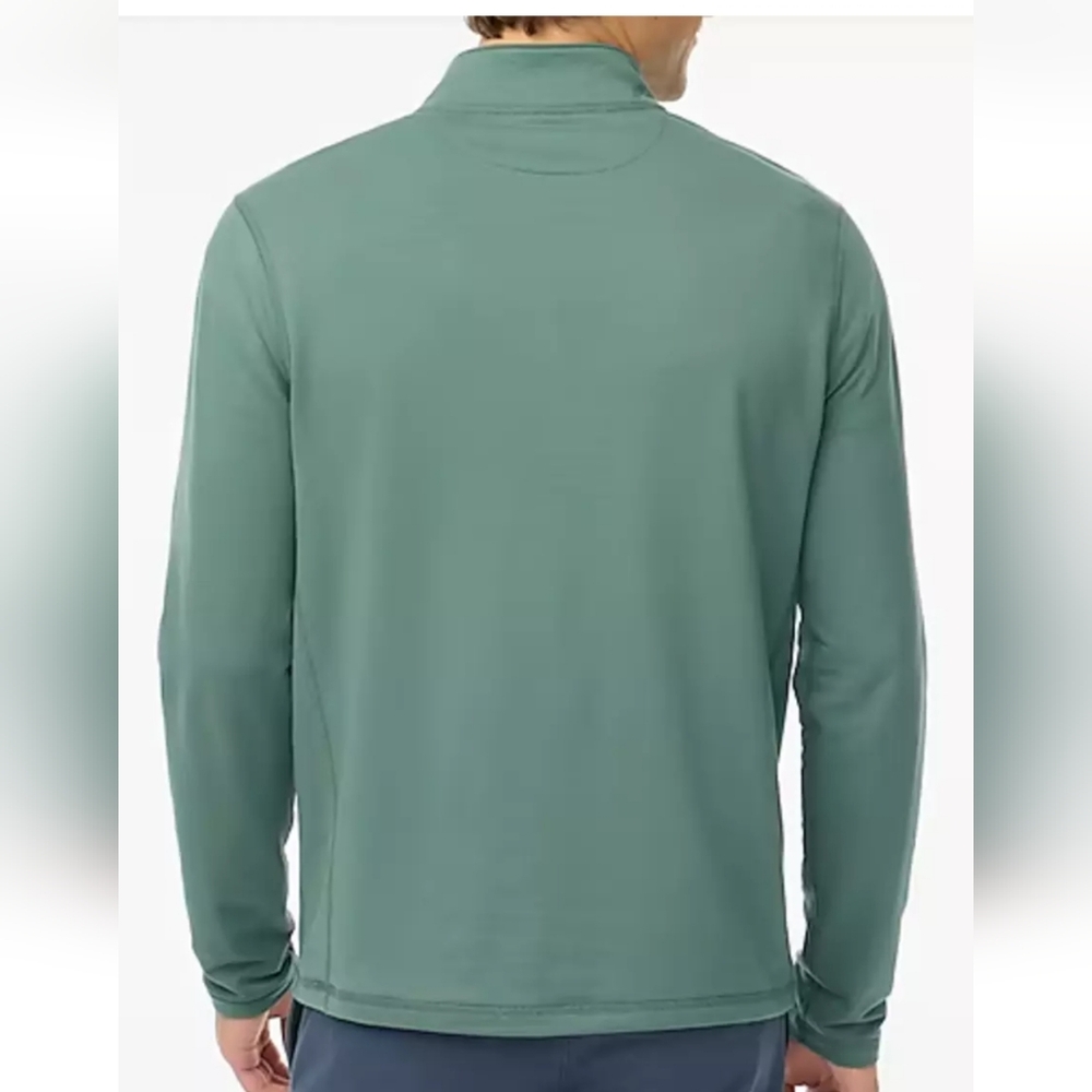 NWT J.CREW Tan PERFORMANCE HALF ZIP PULLOVER SHIRT BR832 SZ S $98 - Picture 3 of 10